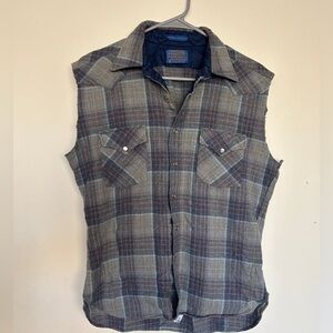 Pendleton cut off vest